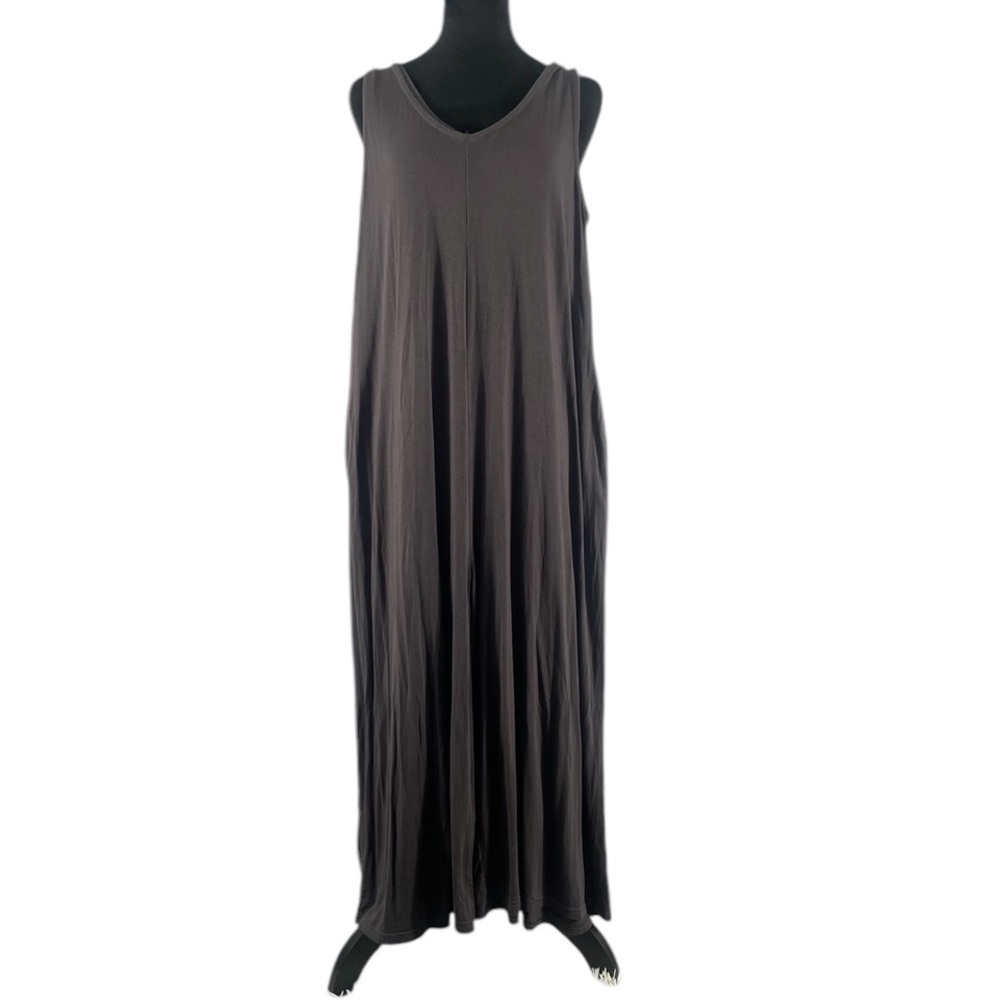 Wide leg Jumper Gray,V neck, sleeveless, wide leg pants, pockets, Medium